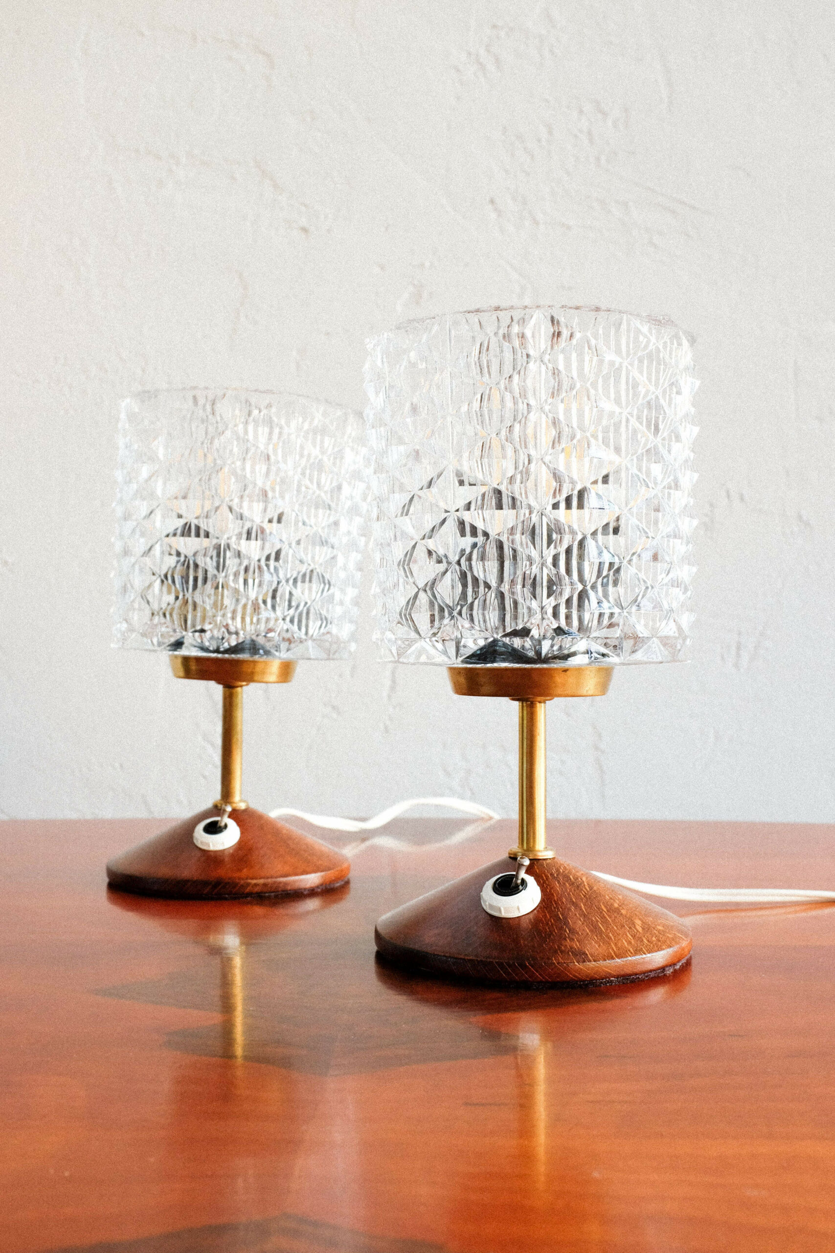 Wooden Glass Table Lamps
