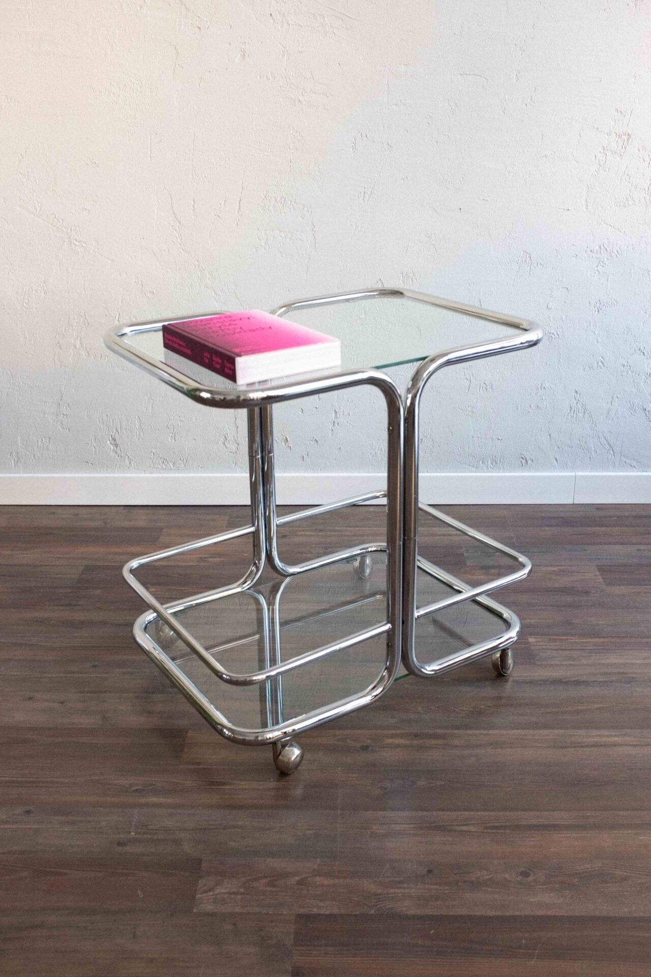 Chrome/Glass Serving Trolley