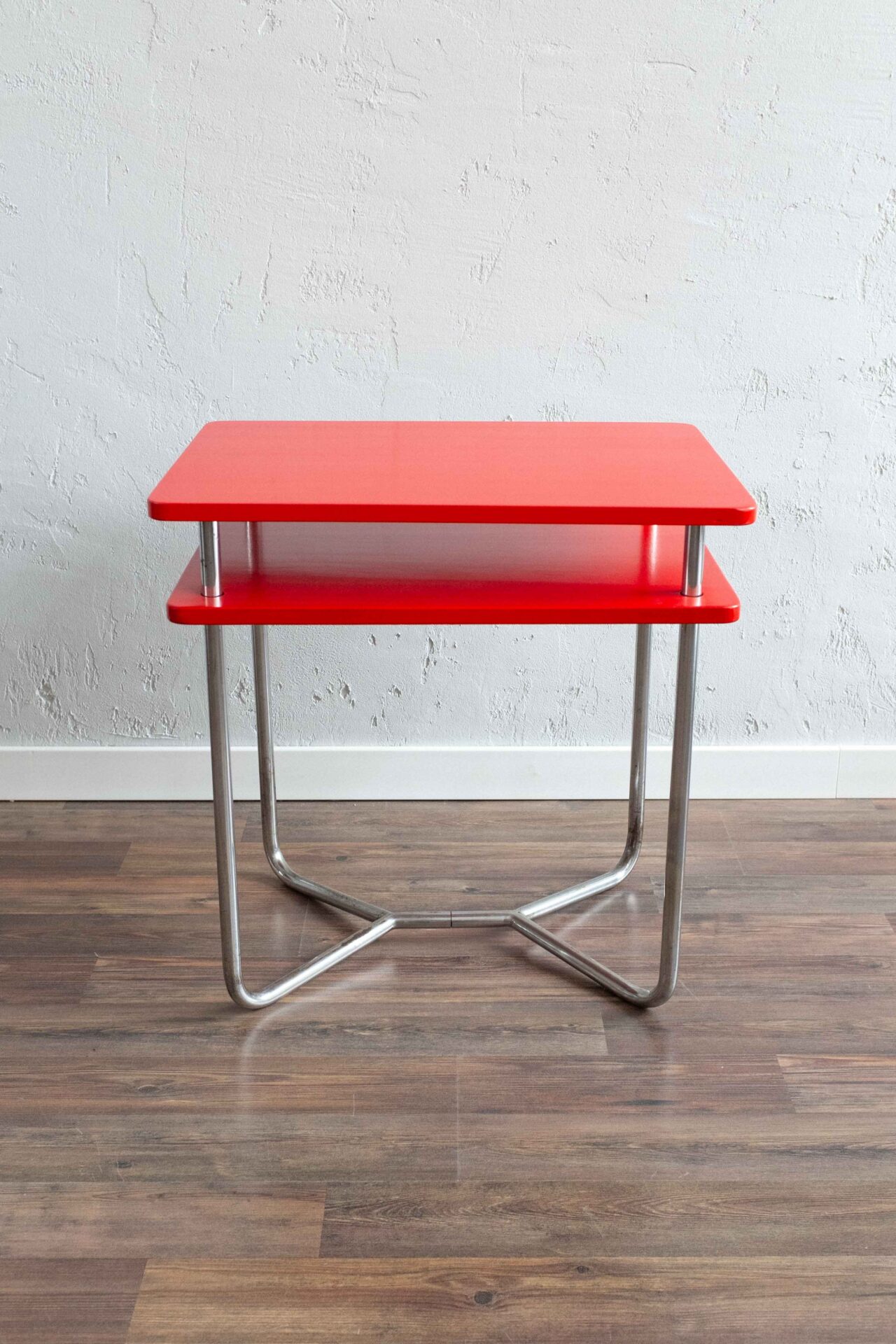 Functionalist Red Chrome Table